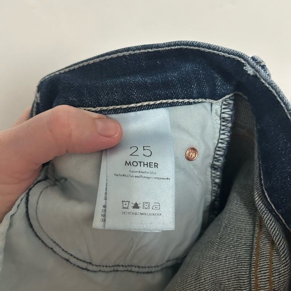Mother The Rascal Ankle Zip Blue Denim Jeans | 25 - Picture 4 of 11
